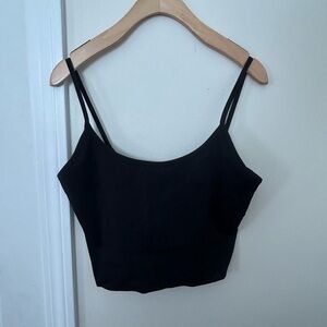 Athleta Black Sleeveless Crop Camisole